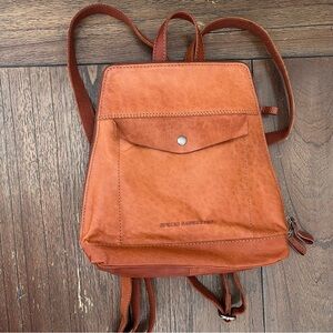 Spikes and Sparrow Brown Leather Backpack